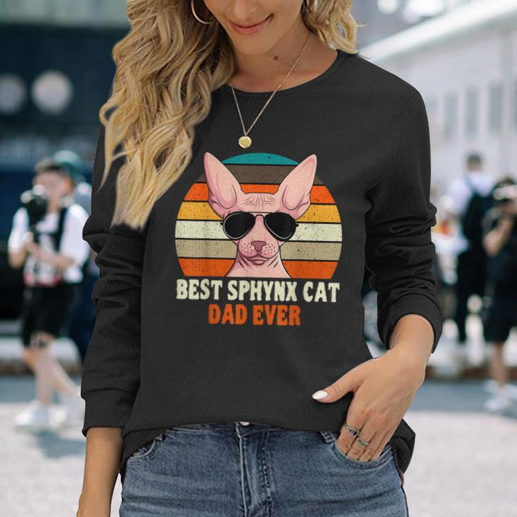 Sphynx Cat Dad Owner Breeder Hairless Pet Lover Fathers Day Long Sleeve T-Shirt T-Shirt Gifts for Her
