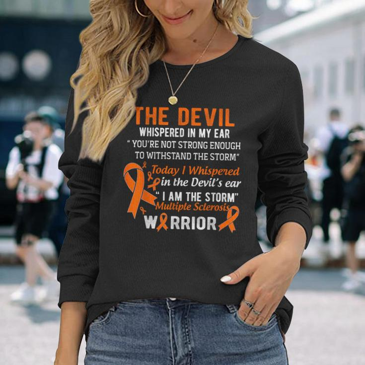 I Am The Storm Multiple Sclerosis Warrior Long Sleeve T-Shirt Gifts for Her