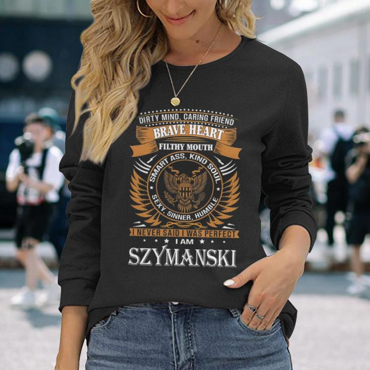 Szymanski Name Szymanski Brave Heart V2 Long Sleeve T-Shirt Gifts for Her