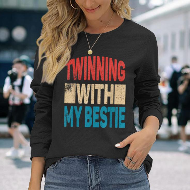Twinning With My Bestie Spirit Week Best Friend Twin Day Long Sleeve T-Shirt Gifts for Her