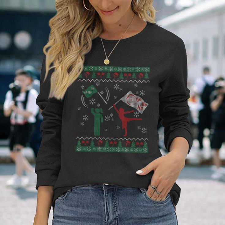 Ugly Christmas Sweater Color Guard Winter Guard Long Sleeve T-Shirt Gifts for Her