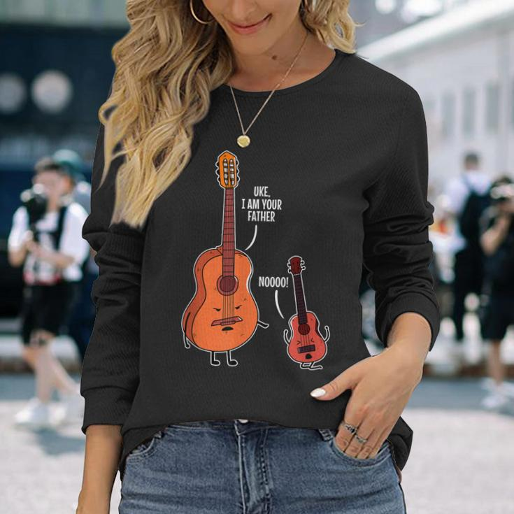 Uke I Am Your Father For Ukulele Musicians Long Sleeve T-Shirt T-Shirt Gifts for Her