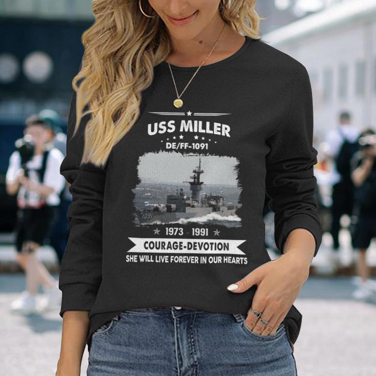 Uss Miller Ff 1091 Long Sleeve T-Shirt Gifts for Her