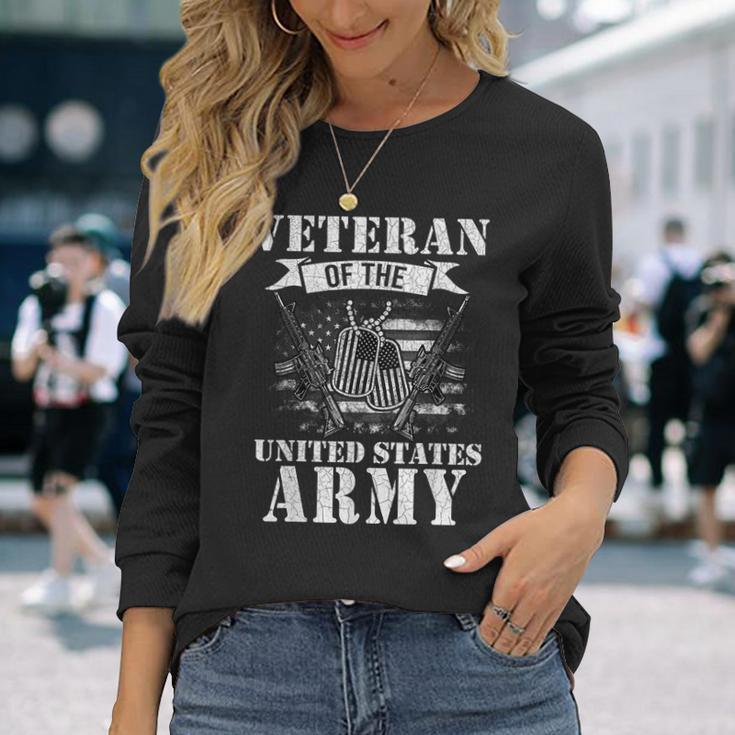 Veteran Of United States Us Army Veteran Father's Day Long Sleeve Gifts for Her
