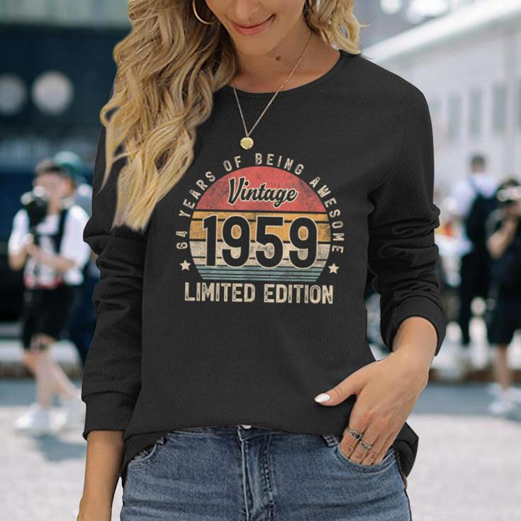 Vintage 1959 64 Year Old For Man Woman 64Th Birthday Long Sleeve Gifts for Her