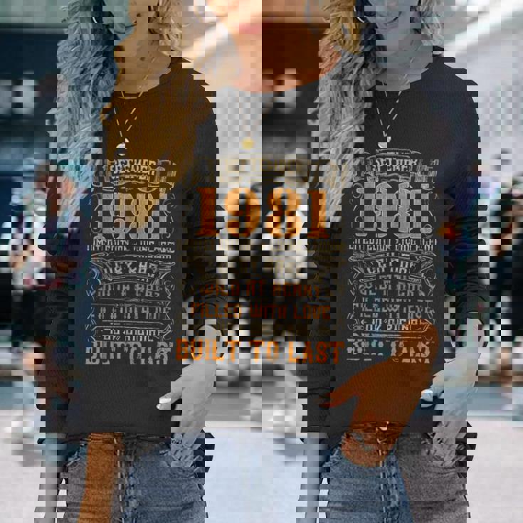 Vintage 1981 September Retro Born In 1981 Birthday Long Sleeve T-Shirt Gifts for Her Vintage 1981 September Retro Born In 1981 Birthday Long Sleeve T-Shirt Gifts for Her