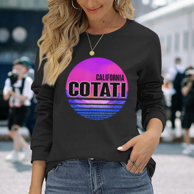 Vintage Cotati Vaporwave California Long Sleeve T-Shirt Gifts for Her