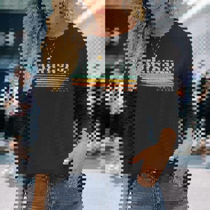 Vintage Stripes Ardsley Pa Long Sleeve T-Shirt Gifts for Her Vintage Stripes Ardsley Pa Long Sleeve T-Shirt Gifts for Her