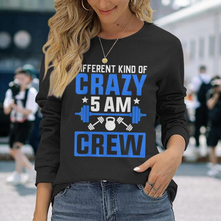 Workout Squad 5Am Crew Gym Quote Long Sleeve T-Shirt Gifts for Her