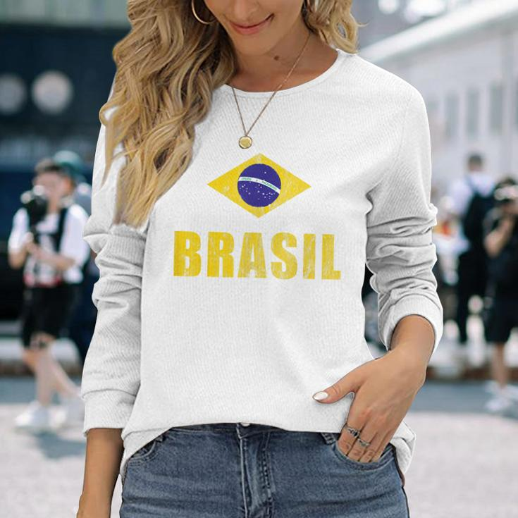 Brasil Brazilian Apparel Clothing Outfits Ffor Men Long Sleeve T-Shirt Gifts for Her
