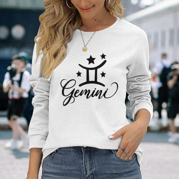Gemini Born In May June Birthday Gemini Zodiac Long Sleeve T-Shirt Gifts for Her