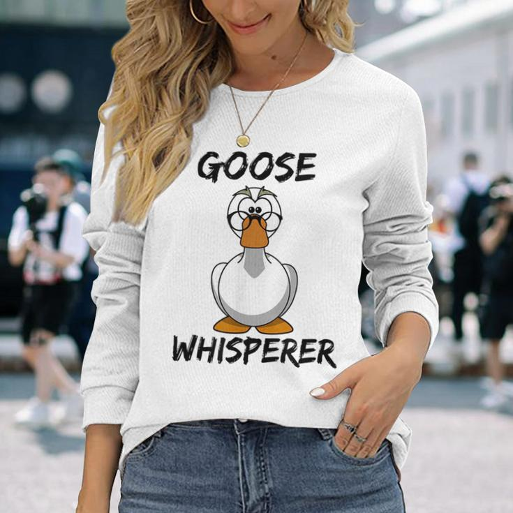 Goose Whisperer Geese Hunting Stocking Stuffer Long Sleeve T-Shirt T-Shirt Gifts for Her