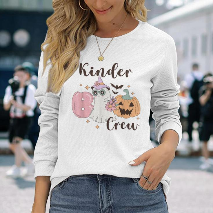 Kinder Boo Crew Kindergarten Boo Crew Kindergarten Halloween Long Sleeve T-Shirt Gifts for Her