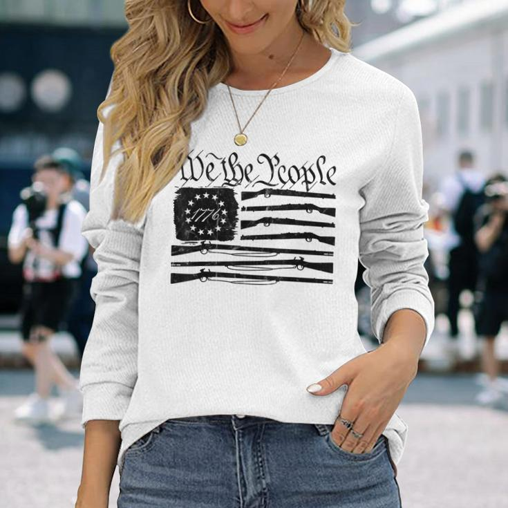 We The People Gun Rights American Flag 4Th Of July Patriotic Long Sleeve T-Shirt T-Shirt Gifts for Her