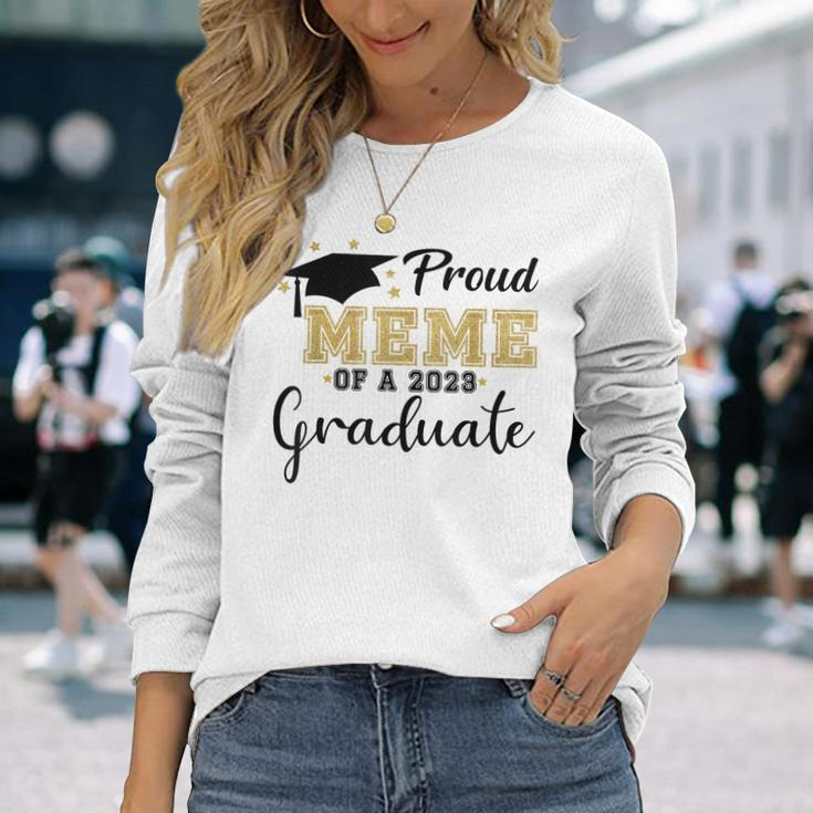 Proud Meme Of A 2023 Graduate Class 2023 Senior 23 Long Sleeve T-Shirt T-Shirt Gifts for Her