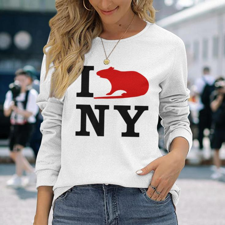 I Rat Ny I Love Rats New York Long Sleeve T-Shirt Gifts for Her