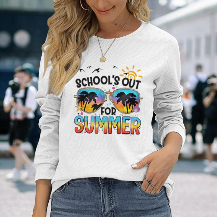 Schools Out For Summer Last Day Of School BeachSummer Long Sleeve T-Shirt Gifts for Her