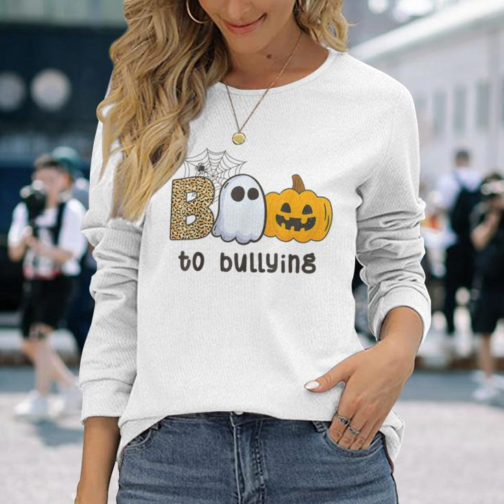Unity Day Orange Anti Bullying Boo To Bullying Long Sleeve T-Shirt Gifts for Her