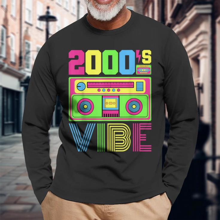 2000'S Vibe Outfit 2000S Hip Hop Costume Early 2000S Fashion Long Sleeve T-Shirt Gifts for Old Men