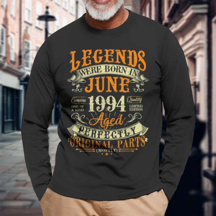 28Th Birthday 28 Years Old Legends Born In June 1994 Long Sleeve T-Shirt Gifts for Old Men