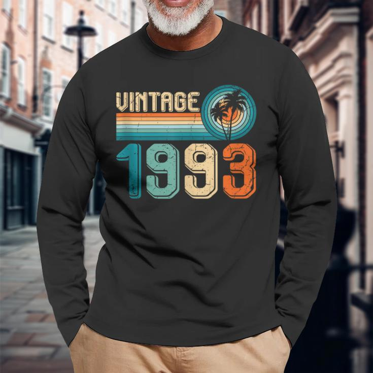 30 Year Old Vintage Born In 1993 30Th Birthday Retro Long Sleeve T-Shirt T-Shirt Gifts for Old Men