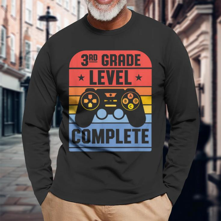 3Rd Grade Level Complete Graduation Student Video Gamer Long Sleeve T-Shirt T-Shirt Gifts for Old Men