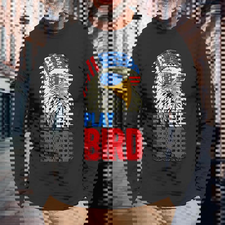 4Th Of July American Flag Bald Eagle Mullet Play Free Bird Mullet Long Sleeve T-Shirt T-Shirt Gifts for Old Men 4Th Of July American Flag Bald Eagle Mullet Play Free Bird Mullet Long Sleeve T-Shirt T-Shirt Gifts for Old Men