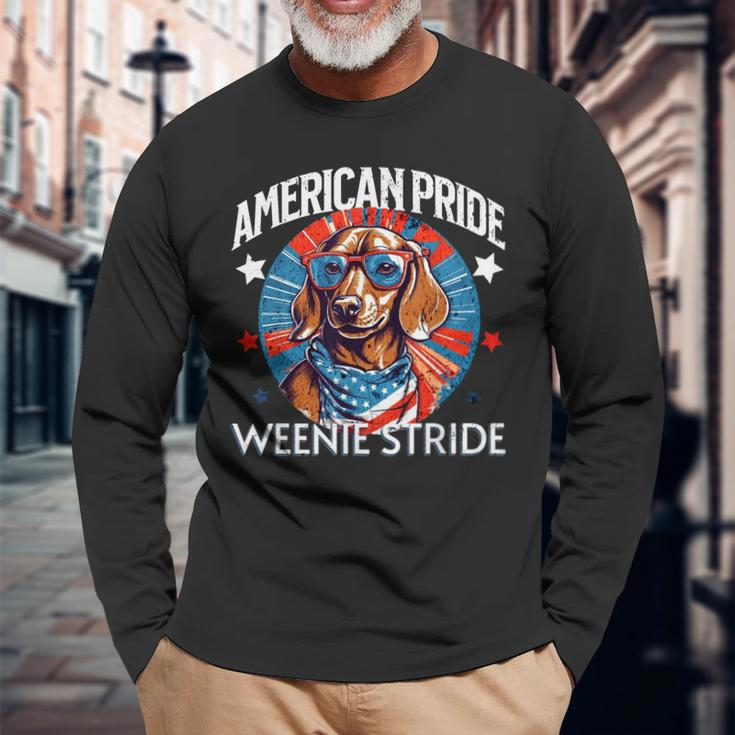 4Th Of July Dachsund Weiner Dog Weenie Usa America Long Sleeve T-Shirt T-Shirt Gifts for Old Men