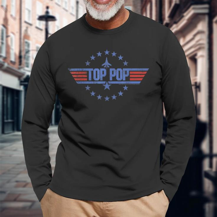 4Th Of July Patriotic Top Pop Fathers Day Long Sleeve T-Shirt T-Shirt Gifts for Old Men