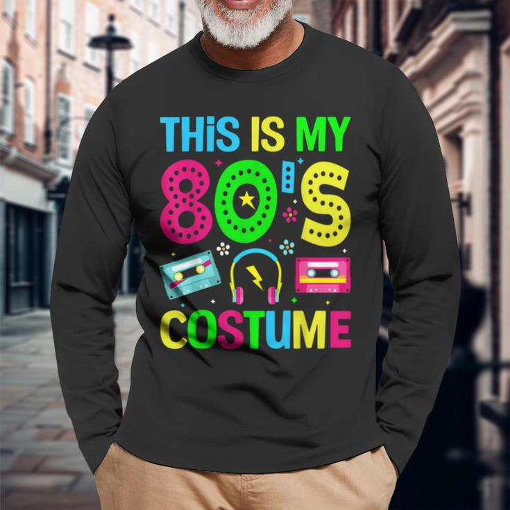 This Is My 80'S Costume Outfit Eighties Retro Party Long Sleeve Gifts for Old Men