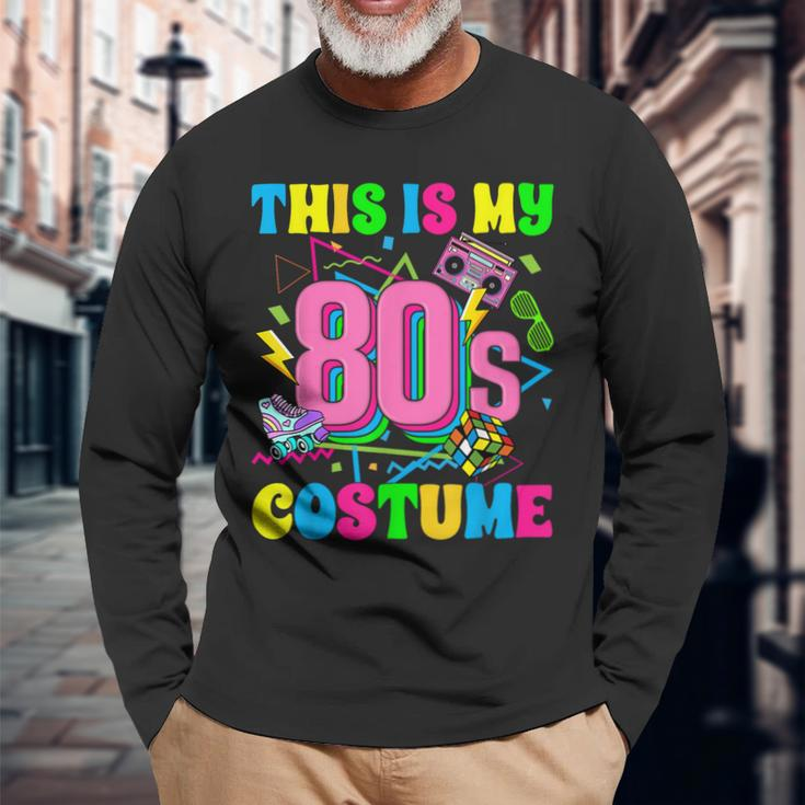 This Is My 80S Costume Retro Vintage 1980'S Party Costume Long Sleeve Gifts for Old Men