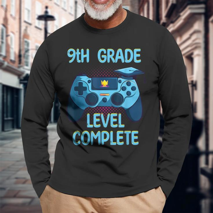 9Th Grade Level Complete Last Day Of School Graduation Long Sleeve T-Shirt T-Shirt Gifts for Old Men