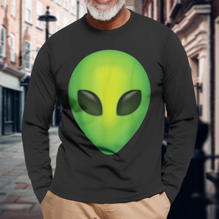 Alien HeadColorful Alien Rave Believe Long Sleeve T-Shirt Gifts for Old Men