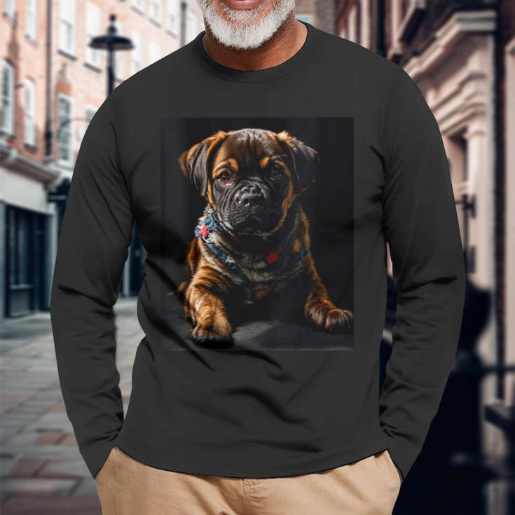 American Lo-Sze Pugg Long Sleeve T-Shirt Gifts for Old Men