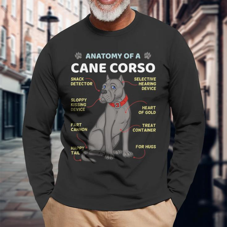 Anatomy Of Cane Corso Italian Mastiff Dog Owner Long Sleeve T-Shirt T-Shirt Gifts for Old Men