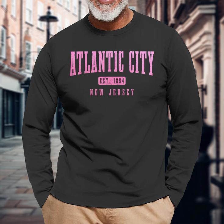 Atlantic City New Jersey Est 1854 Pride Vintage Long Sleeve T-Shirt T-Shirt Gifts for Old Men