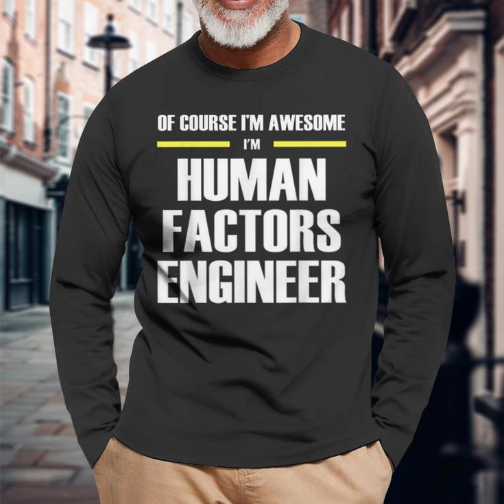 Awesome Human Factors Engineer Long Sleeve T-Shirt Gifts for Old Men