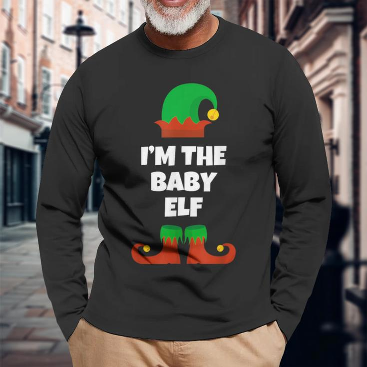 Baby Elf Christmas Matching Family Pajama Pj Xmas Long Sleeve T-Shirt Gifts for Old Men