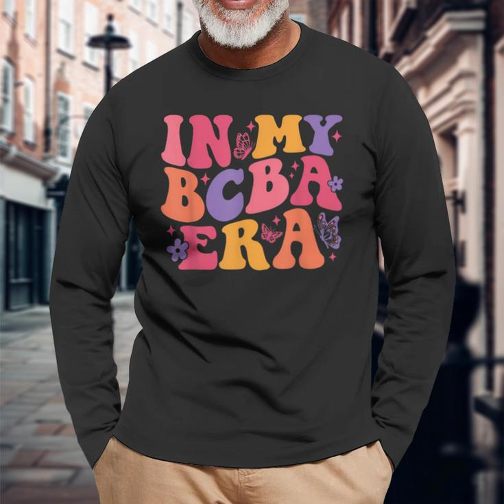 In My Bcba Era Retro Behavior Analyst Aba Therapist Autism Long Sleeve T-Shirt Gifts for Old Men