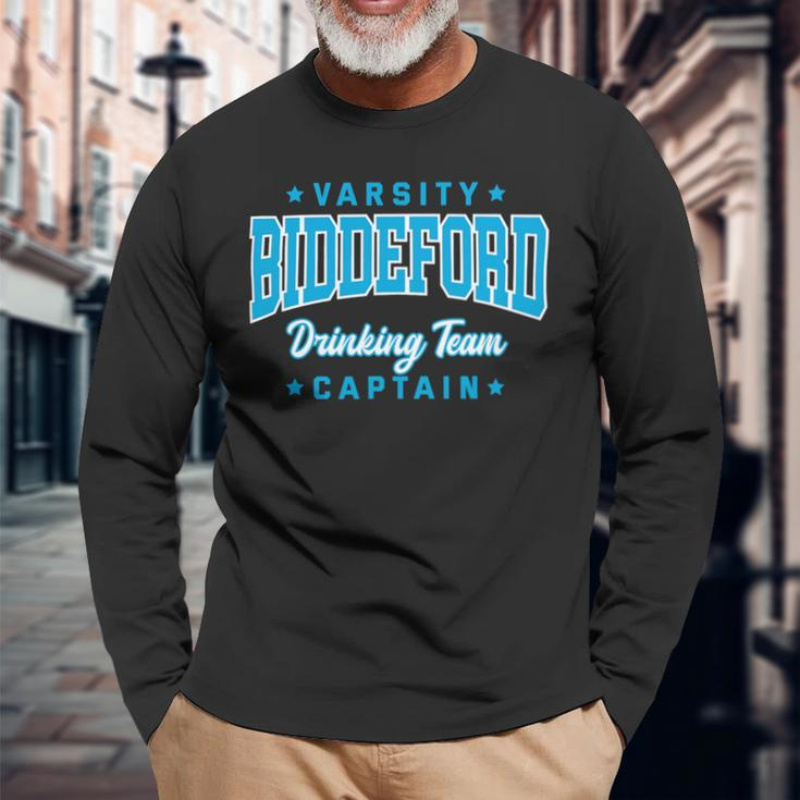 Beer Biddeford Drinking Team Captain Maine Craft Beer Me Brewer Long Sleeve T-Shirt Gifts for Old Men