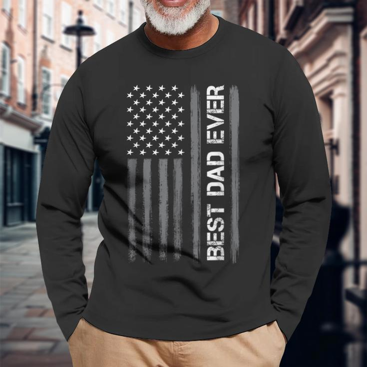 Best Dad Ever American Flag Fathers Day For Long Sleeve T-Shirt T-Shirt Gifts for Old Men