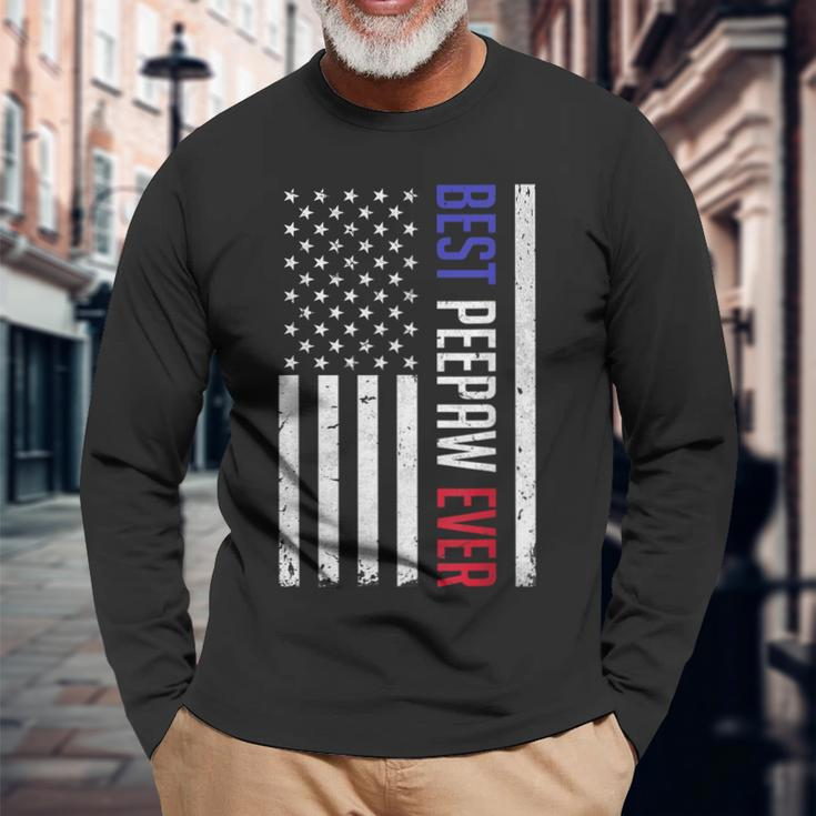 Best Peepaw Ever American Flag For Fathers Day Peepaw Long Sleeve T-Shirt T-Shirt Gifts for Old Men