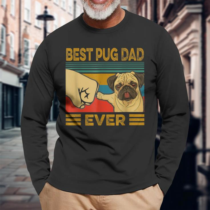 Best Pug Dad Ever Long Sleeve T-Shirt T-Shirt Gifts for Old Men