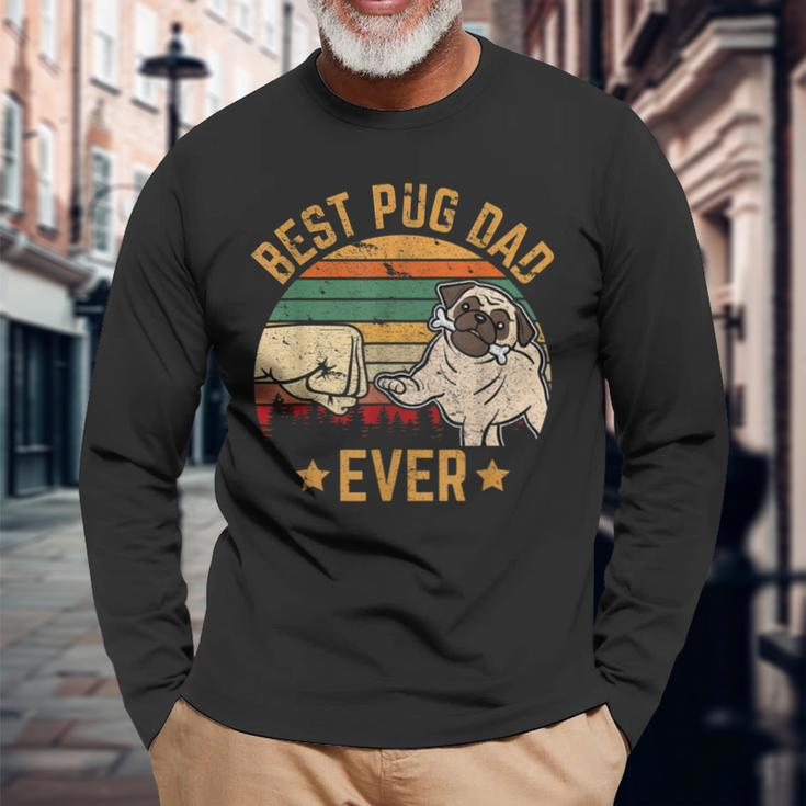 Best Pug Dad Ever Owner Lover Father Daddy Dog Long Sleeve T-Shirt T-Shirt Gifts for Old Men