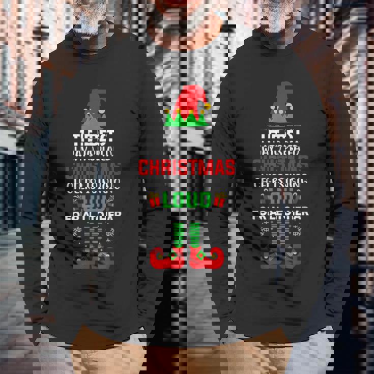 Best Way To Spread Christmas Cheer Ugly Christmas Sweaters Long Sleeve T-Shirt Gifts for Old Men