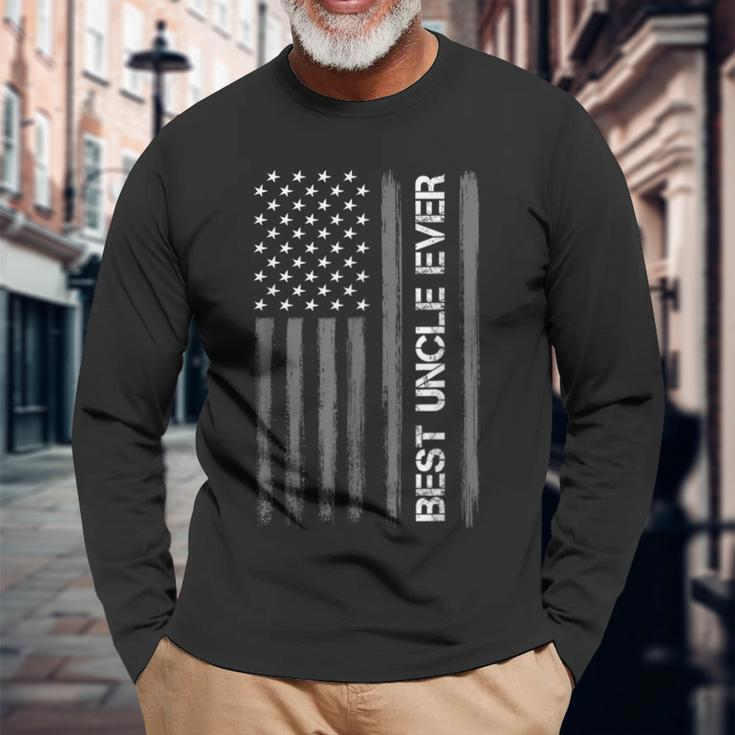Best Uncle Ever American Flag Fathers Day For Long Sleeve T-Shirt T-Shirt Gifts for Old Men