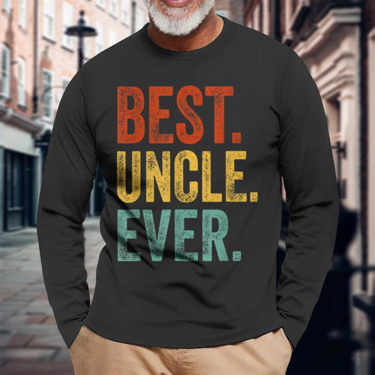 Best Uncle Ever Fathers Day Present Papa Daddy Grandpa Long Sleeve T-Shirt T-Shirt Gifts for Old Men
