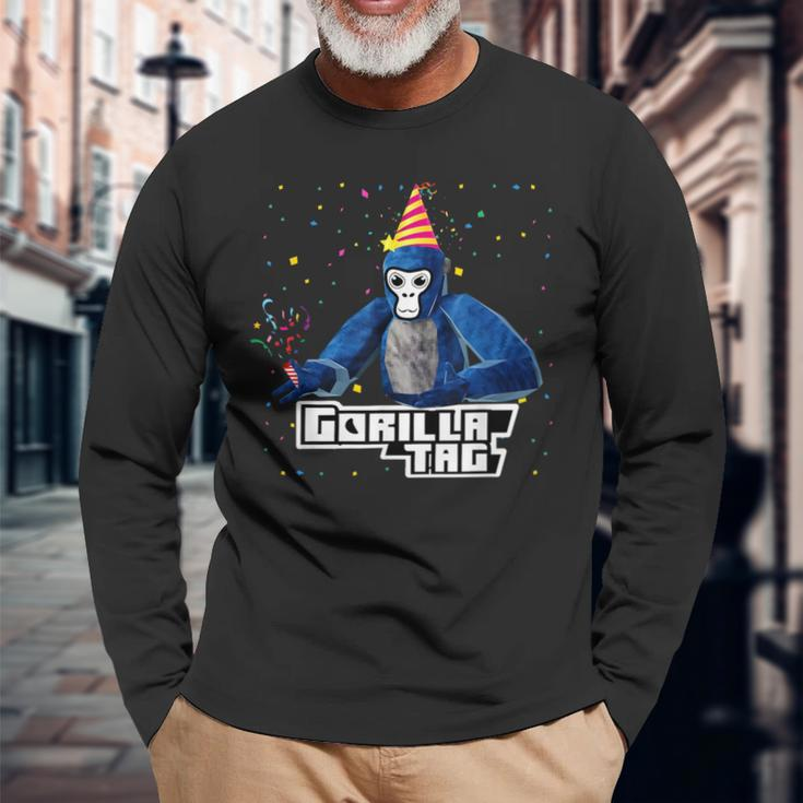 Birthday Boy Gorilla Tag Gorilla Tag Merch Monke Long Sleeve T-Shirt Gifts for Old Men