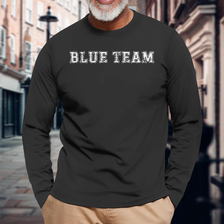 Blue Team Let The Games Begin Field Trip Day Long Sleeve T-Shirt T-Shirt Gifts for Old Men