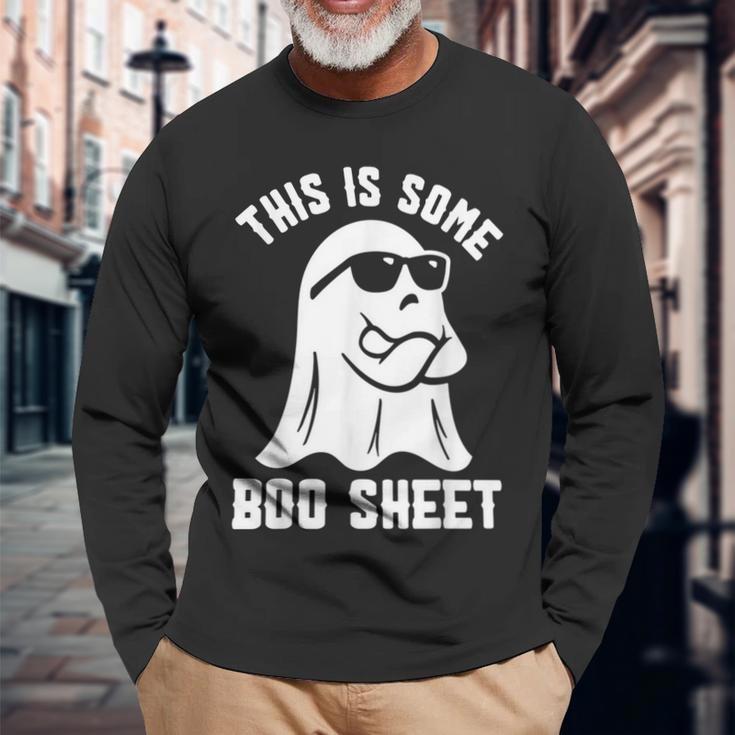 This Is Some Boo Sheet Halloween Ghost Long Sleeve T-Shirt Gifts for Old Men